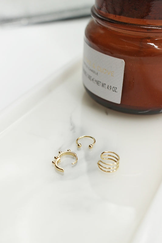 Gold Multi Pack Earrings, Hoop/huggie Earrings
