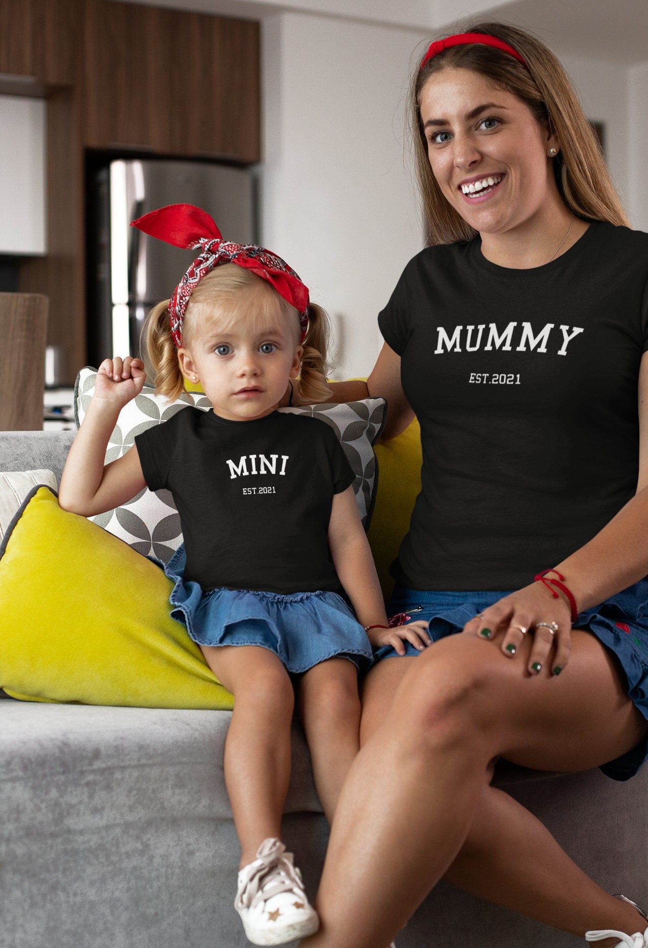 Personalised Mummy, Mini Est. T-Shirt, Matching Family Shirt