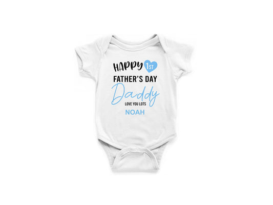 Happy 1st Father's Day/Mother's Day Baby Vest, Baby Grow
