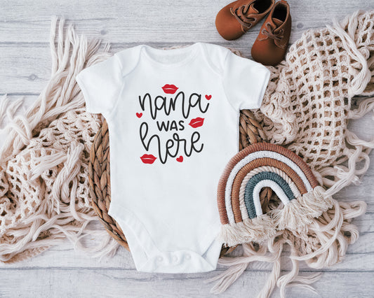 Nana Was Here Baby bodysuit, Baby Arrival, Grandparents To Be, Pregnancy Announcement, Baby Shower Gift, Baby Announcement Baby Grow