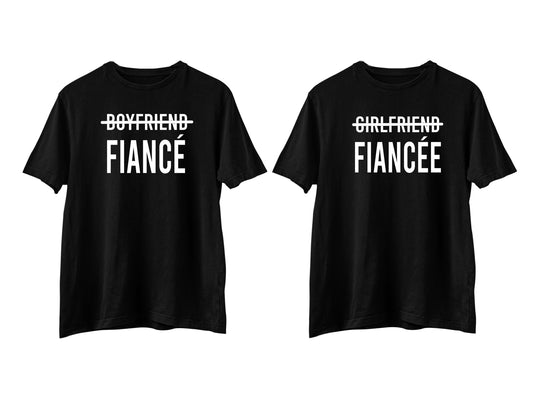 Fiancee And Fiance T-Shirt , Engagement T-shirt