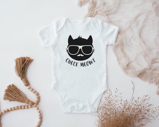 Check Meowt Baby Bodysuit