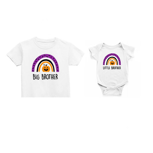 Halloween Rainbow Big Brother Little Brother T Shirt