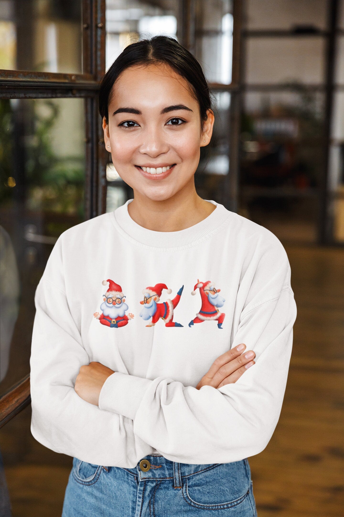 Yoga christmas sweater clearance