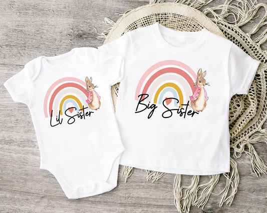 Rainbow Big Sister Little Sister T-Shirt
